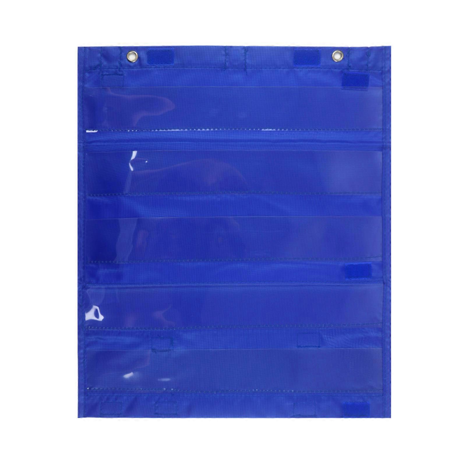 5-layer Magnetic Pocket Chart Classroom Pocket Charts for Classroom, Kindergarten Daily Schedule, Learning Activities Blue
