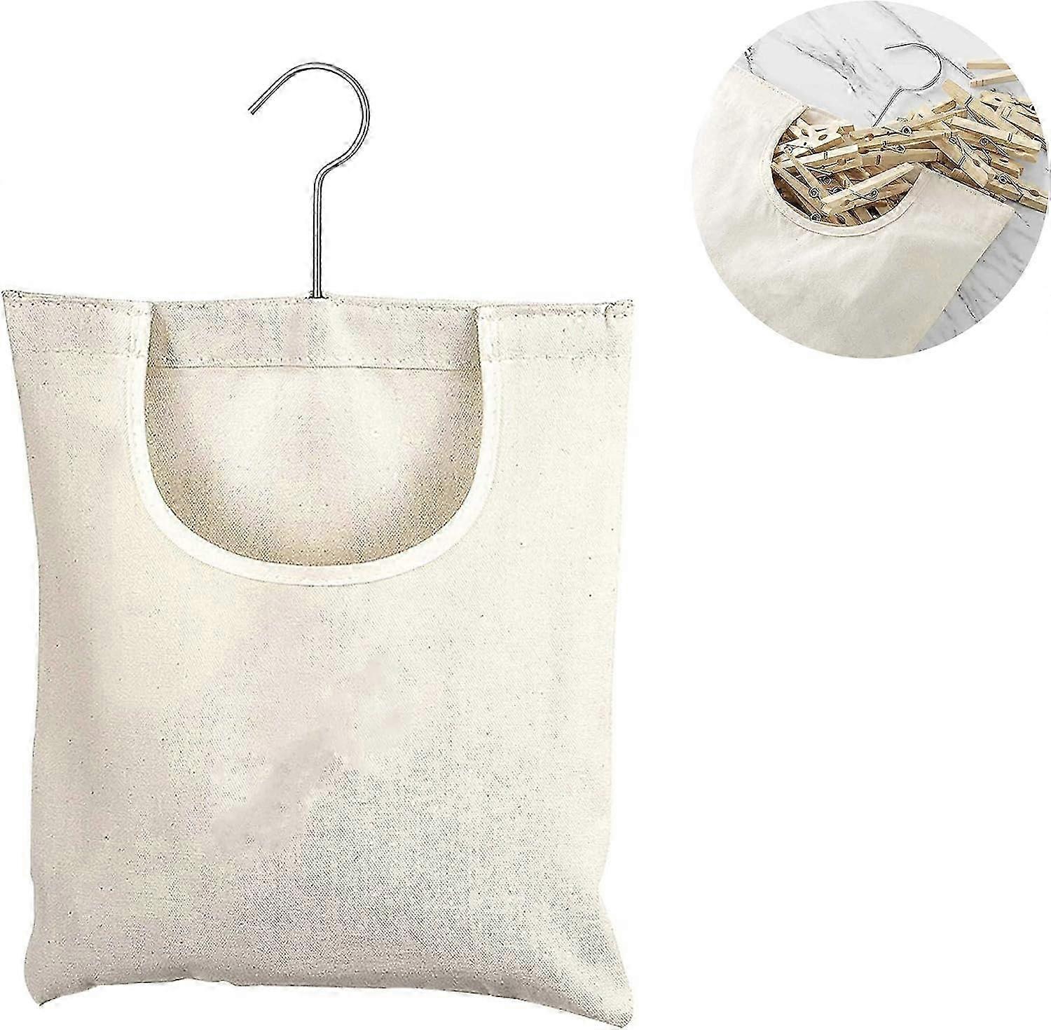 Portable Washable Hanging Peg Bag for Clothespins, Socks & Underwear