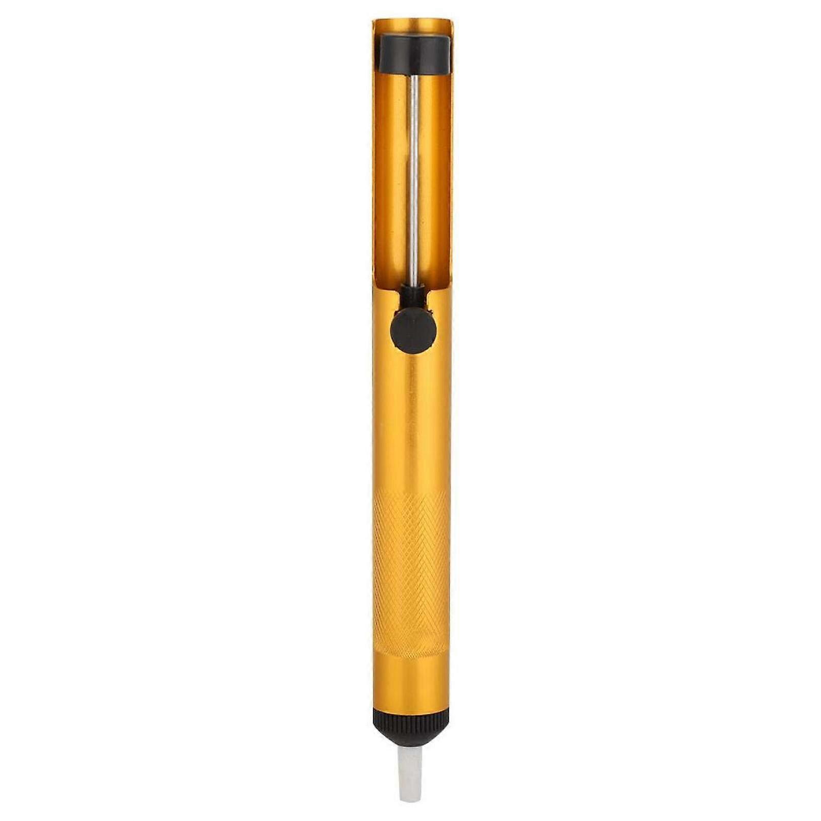Desoldering Pump - 3-Piece Manual Tin Suction Gun, Aluminum Gold Soldering Tool for Electronics Repair