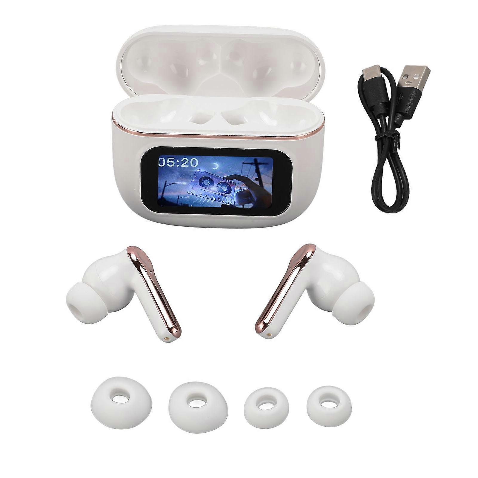 LCD-Display Noise Cancelling Kopfhörer - Wiederaufladbares kabelloses Headset mit ANC-Technologie
