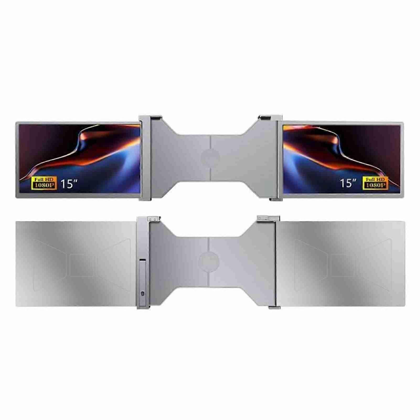 Portable Monitor 1920*1080 Resolution Rotatable Plug and Play Monitor for 15-17in Laptop