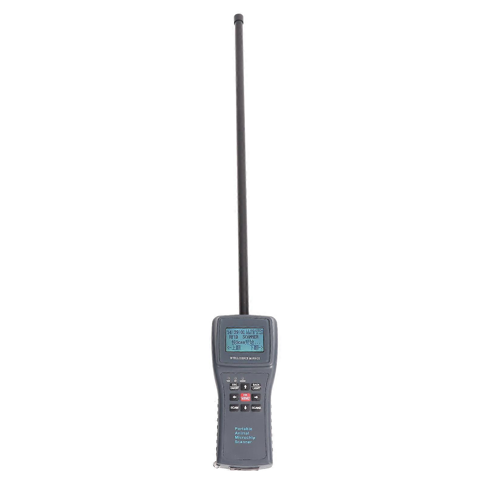 Pet Microchip Scanner LCD Display Bluetooth Animal Ear Tag Reader Handheld Pet Chip ID Scanner for Radio Frequency ID Tags