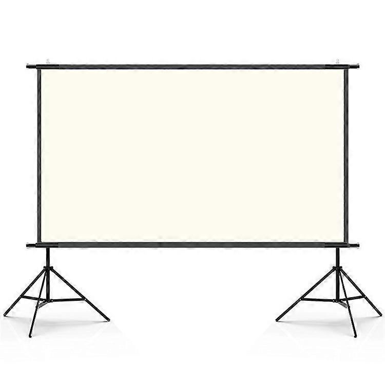 100 Inch Projector Screen 16:9 High Brightness Foldable White Grid Anti Light Curtain with Tripod Kit