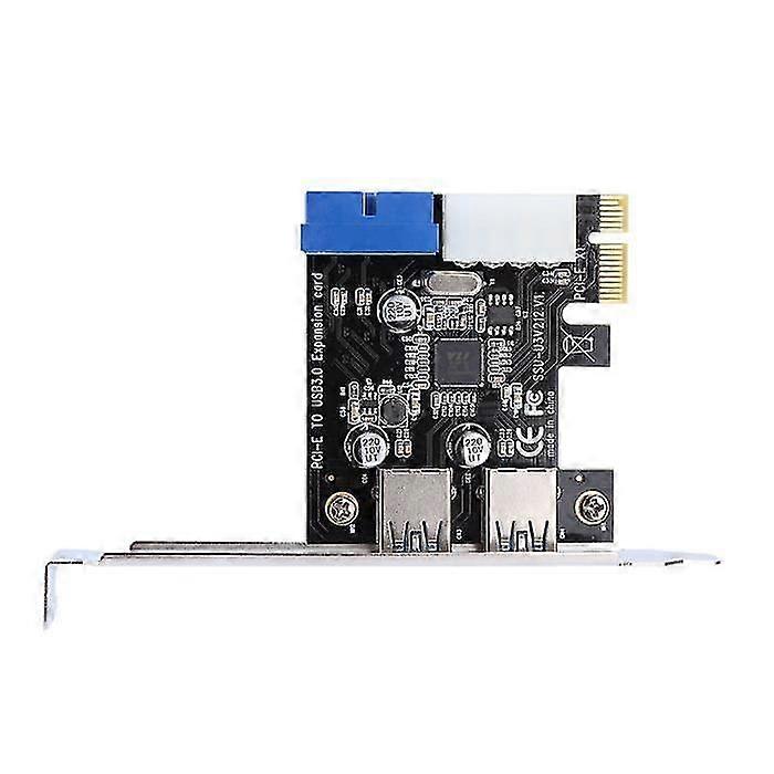PCI-E to USB 3.0 Expansion Card Adapter with Dual 19PIN Connectors for Enhanced Connectivity