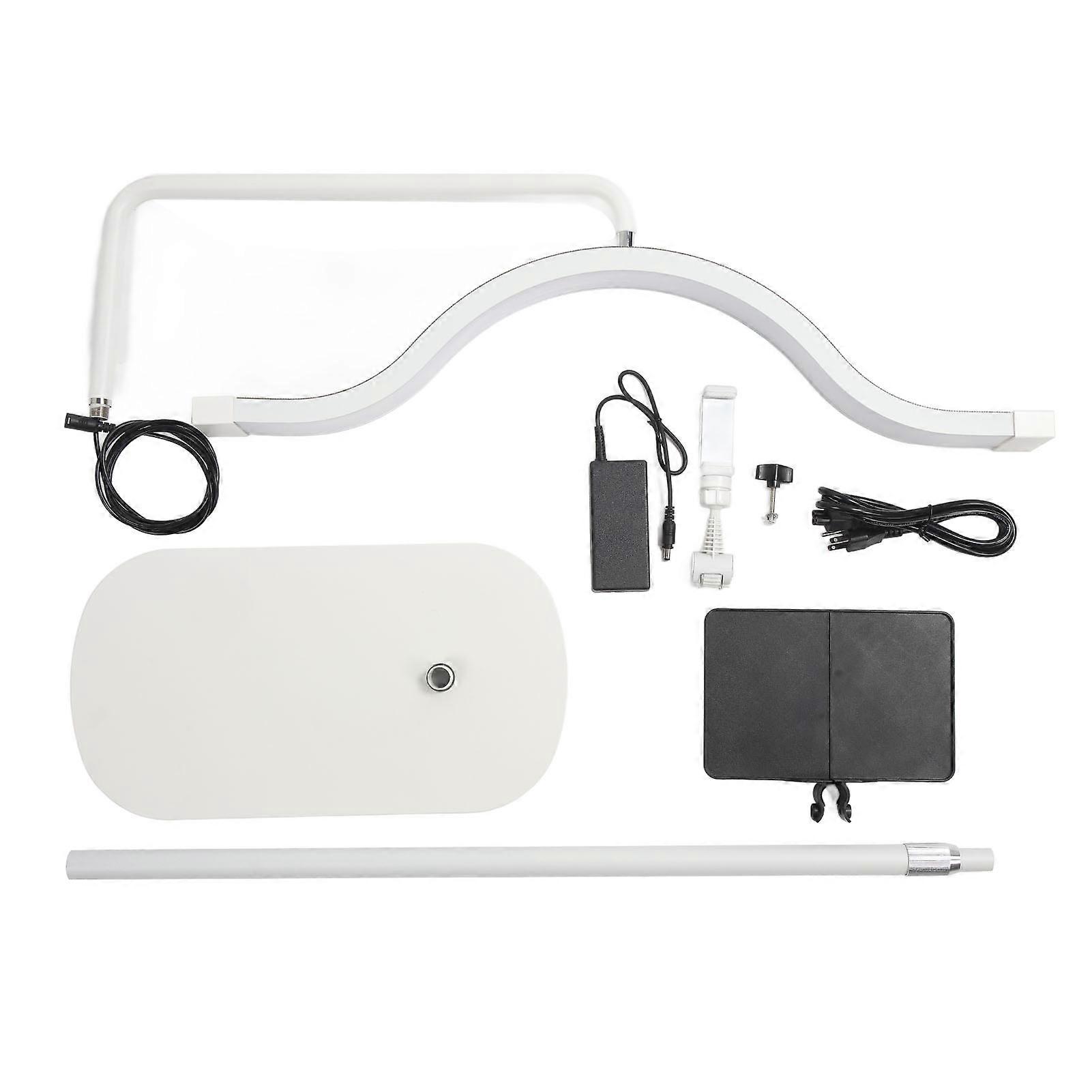 Dimmable Half Moon Beauty Lamp - Adjustable Floor Light for Makeup, Tattoos, & More