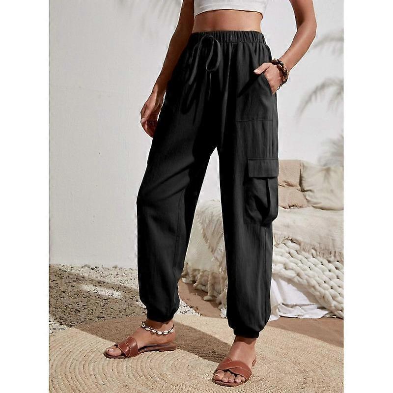 Women's Pant Spring Summer Solid Colour Pocket Casual Workwear Pants