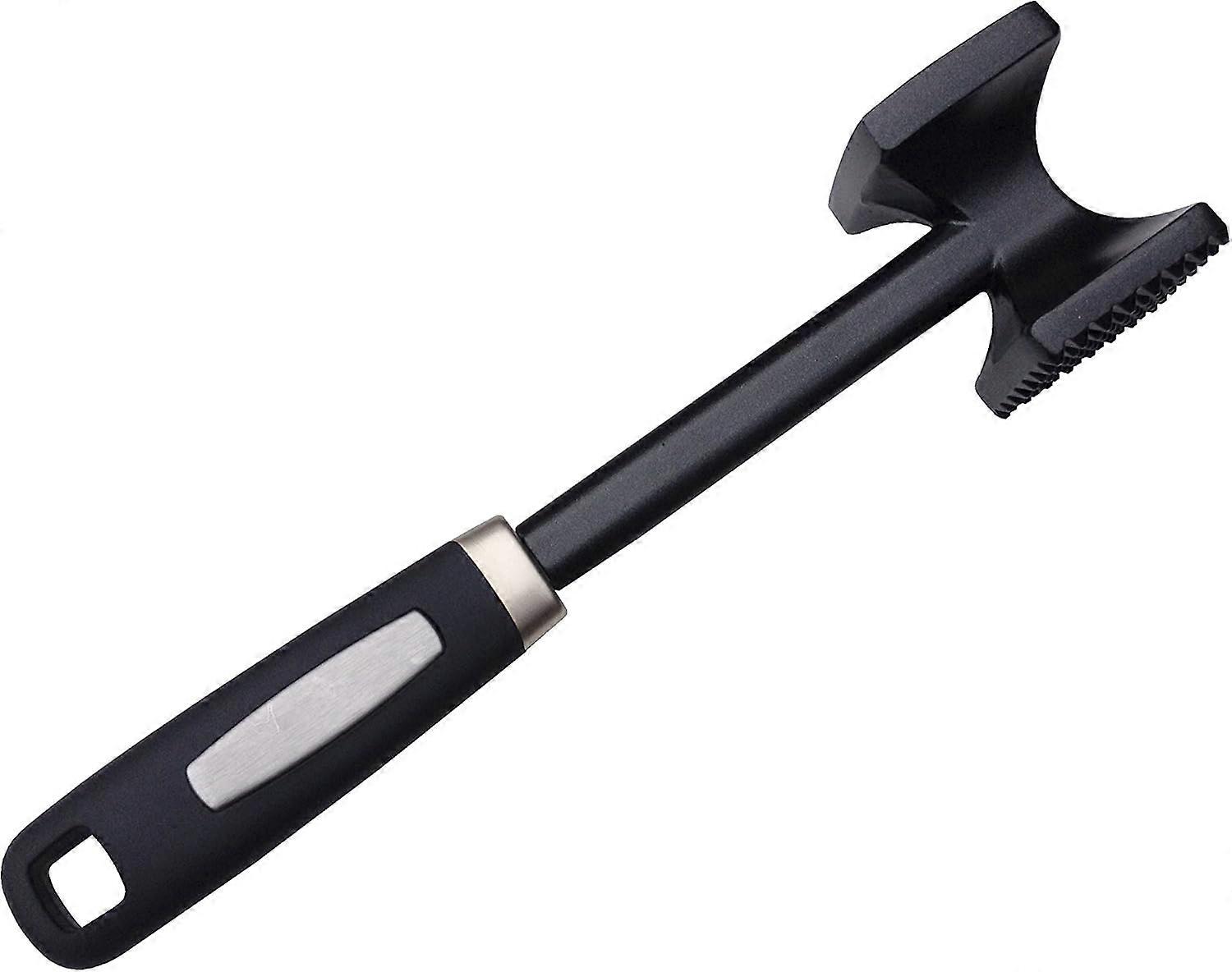 Kødmørner hammer skridsikkert håndtag ternet metal sort