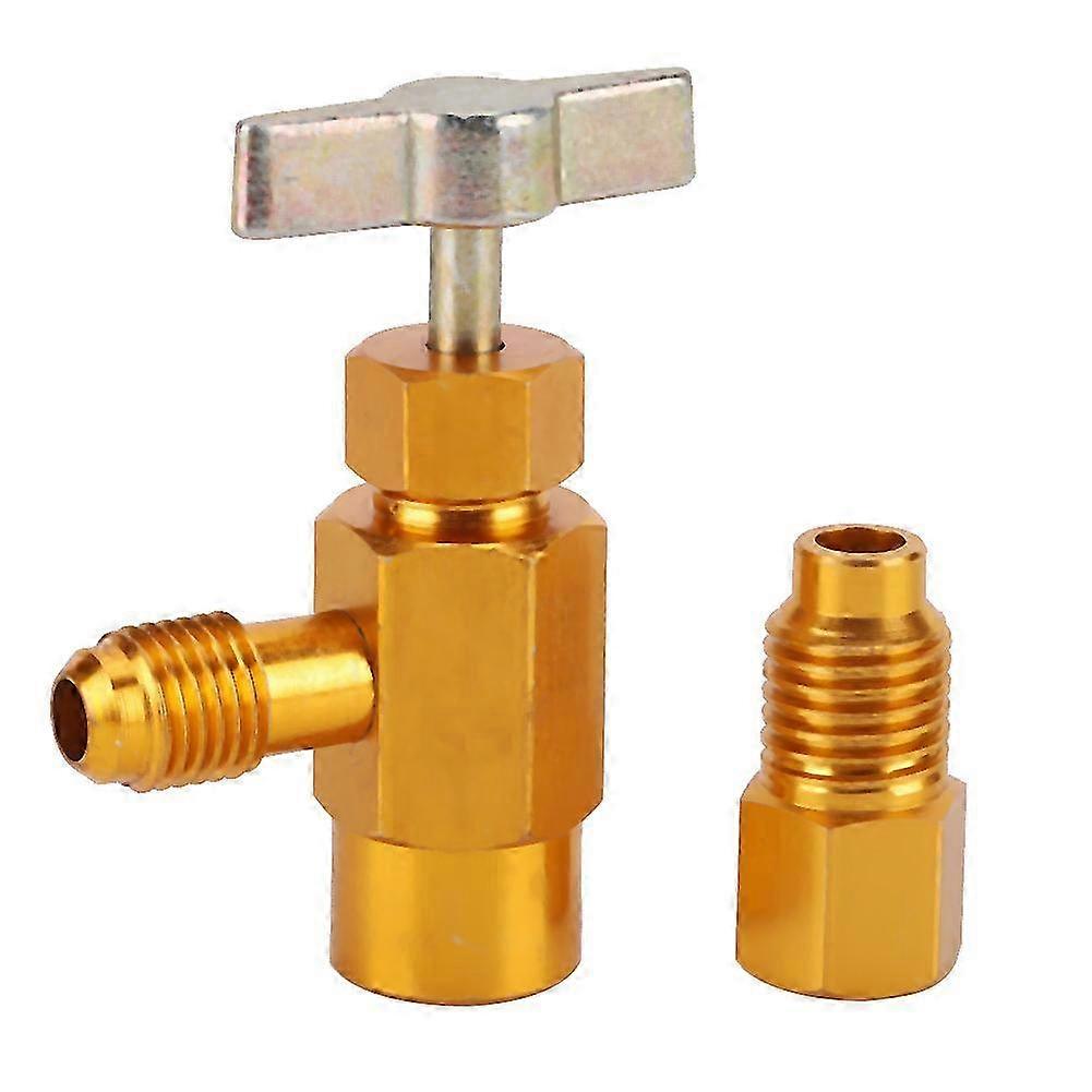 R134a Brass Refrigerant Bottle Tap Opener Valve Tool 1/2" Thread