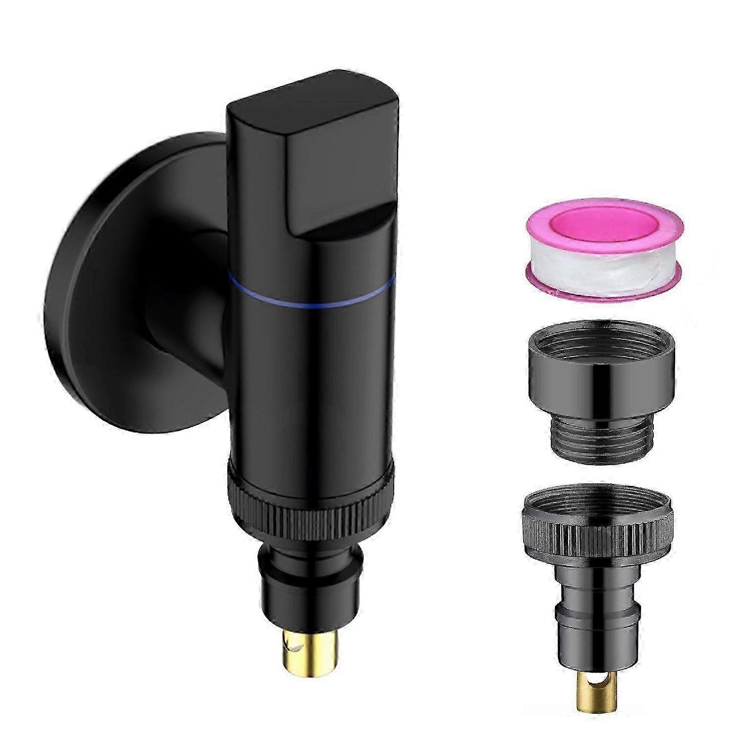 Washing machine angle valve and tap, essential plumbing components for laundry setup.