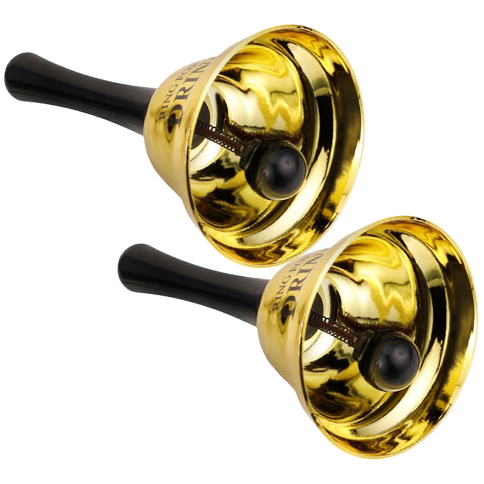 Desktop Bell Set for Restaurants, Bars & Events Classic Handheld Service Bell for Drink Calls, Pet Training and Party Use