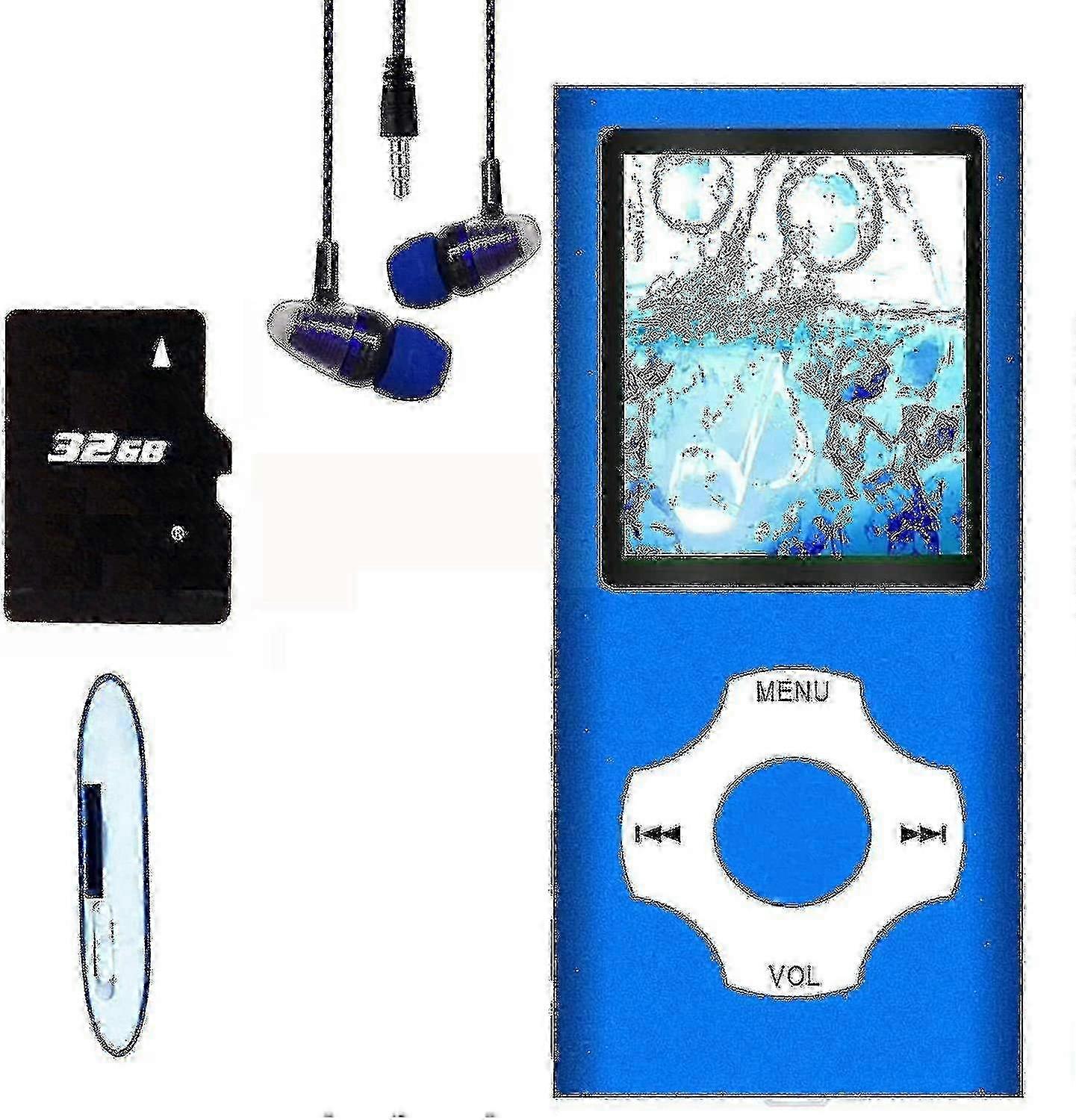 2025 Compact Display, 1.82 Screen, and Expandable Memory (16GB/32GB/64GB SD Card) Digital MP3/MP4 Player with LCD