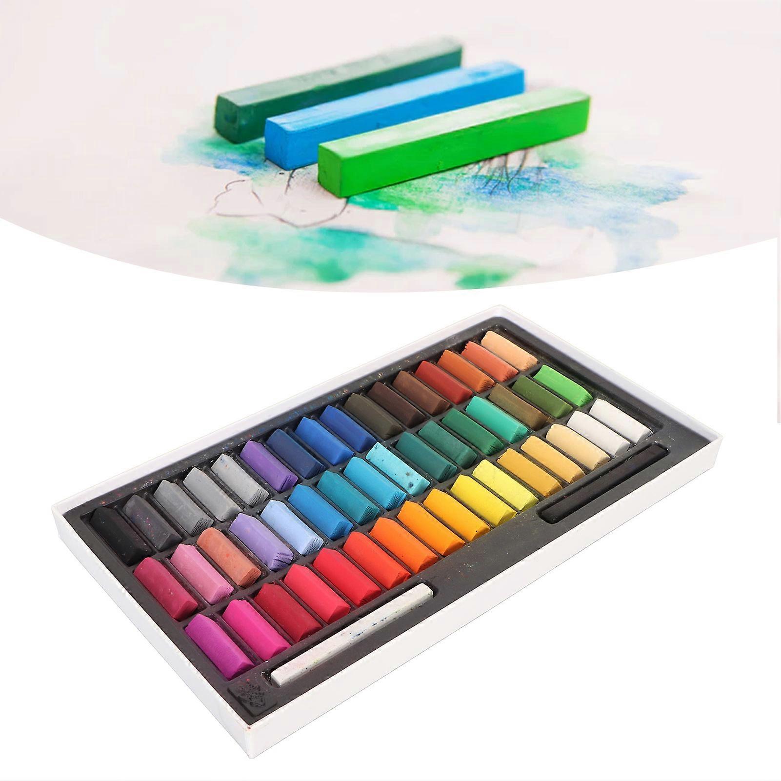 Soft Pastels Chalk 48 Colors Fade Resistant Soft Dry Pastel Chalk for Crafts Projects Drawing Blending Layering Shading