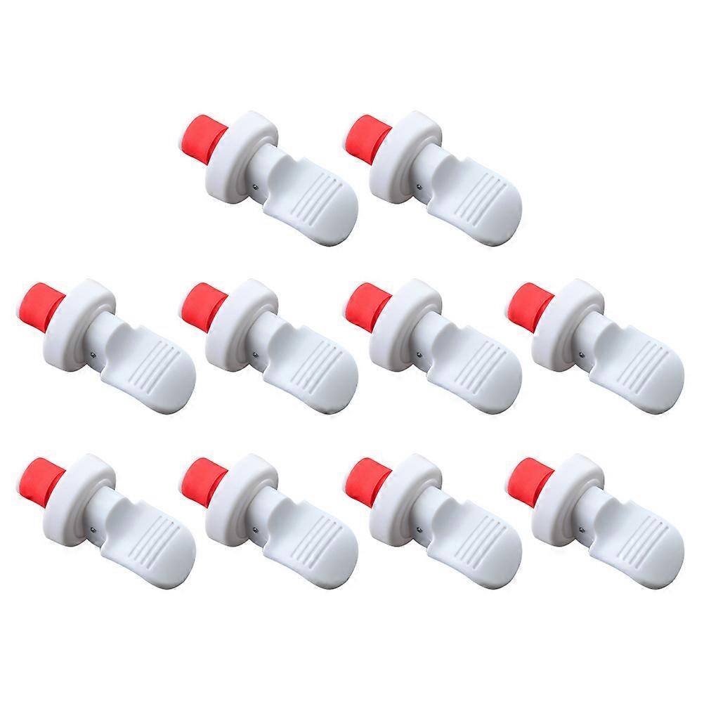 Plug Beverage Sealing Keep Fresh Prevent Loss Home Use 10Pcs White