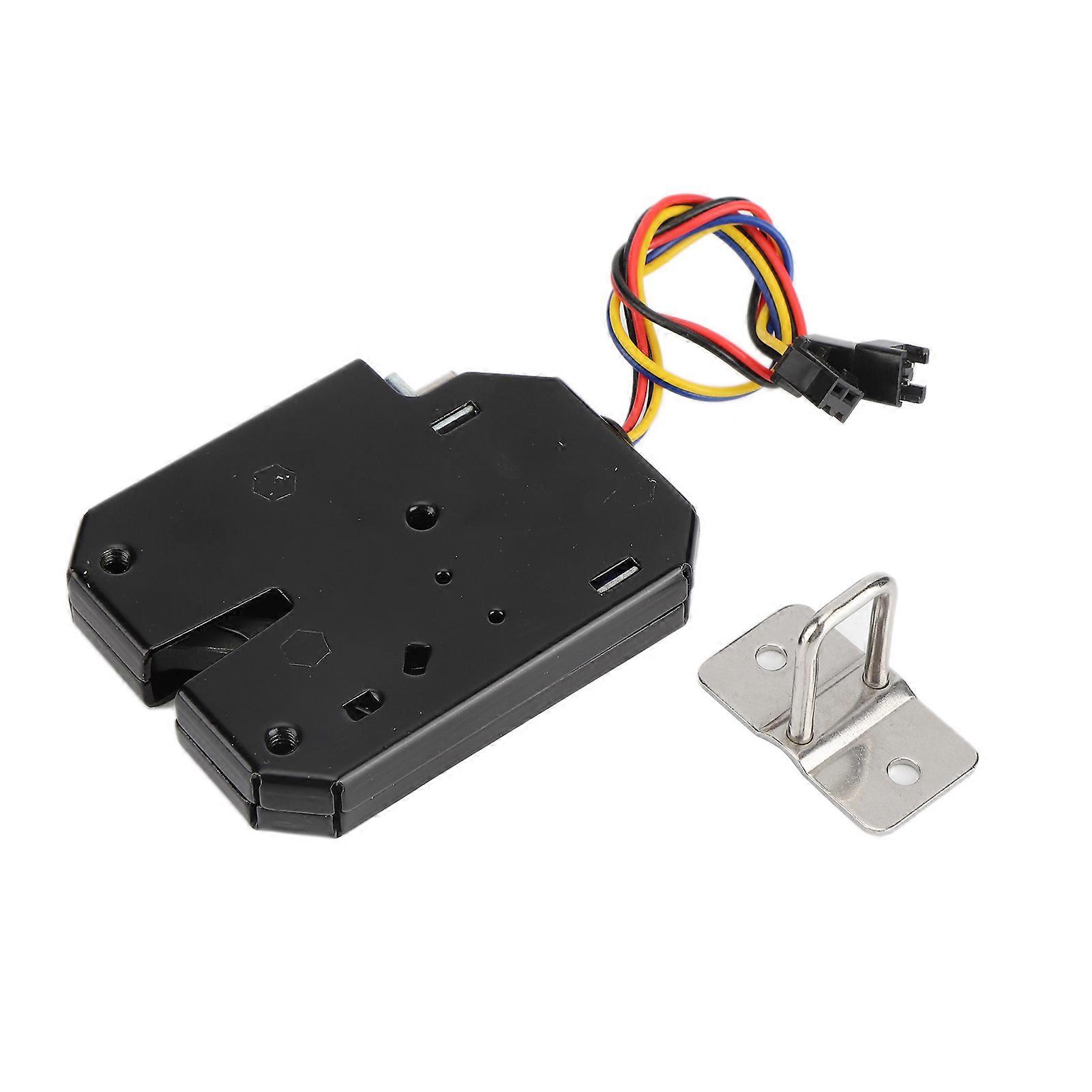 Electromagnetic lock for electrical control cabinet, 12 V DC, 2 A, black steel