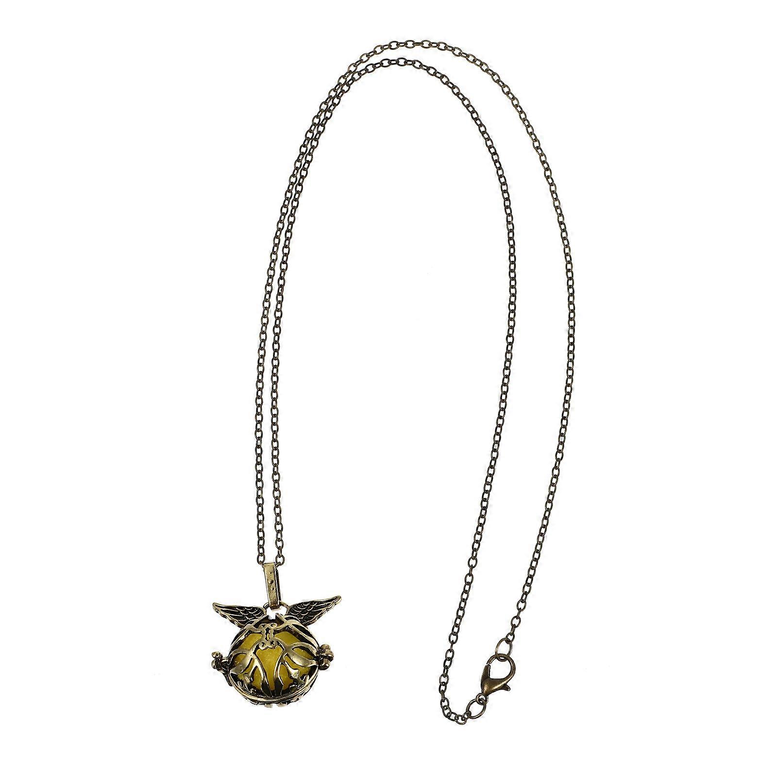 Women Necklace Aromatherapy Diffuser Necklace Golden Color Elegant Design Scent Diffuser 1Pack