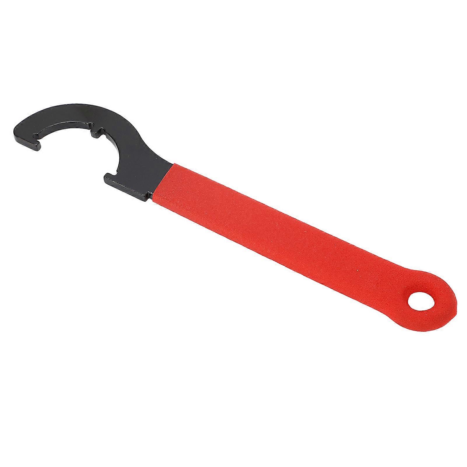 C Shaped Hook Wrench Carbon Steel Hook Spanner Tool with Rubber Handle for Floor Pipes Fitting 