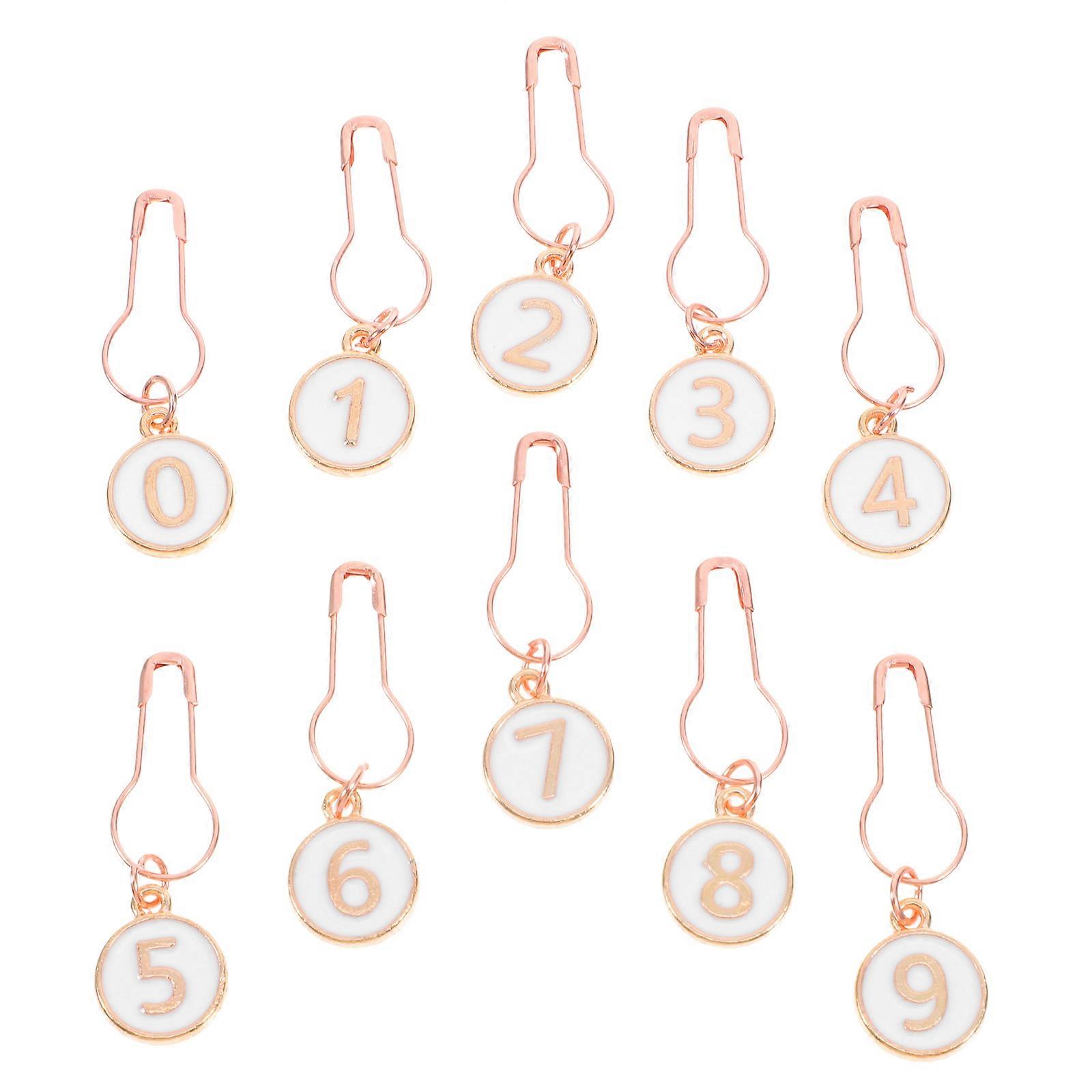 Row Counter For Crochet Practical Design Accessories Home Knitting Projects Alloy 4.00X1.00X0.20CM Position Marking 10Pcs