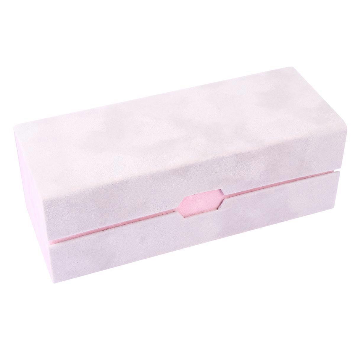 Double Layer Fabric & Sunglasses Case for Various Frames Durable Protective Eyeglasses Storage Box Portable Beige Glasses Holder