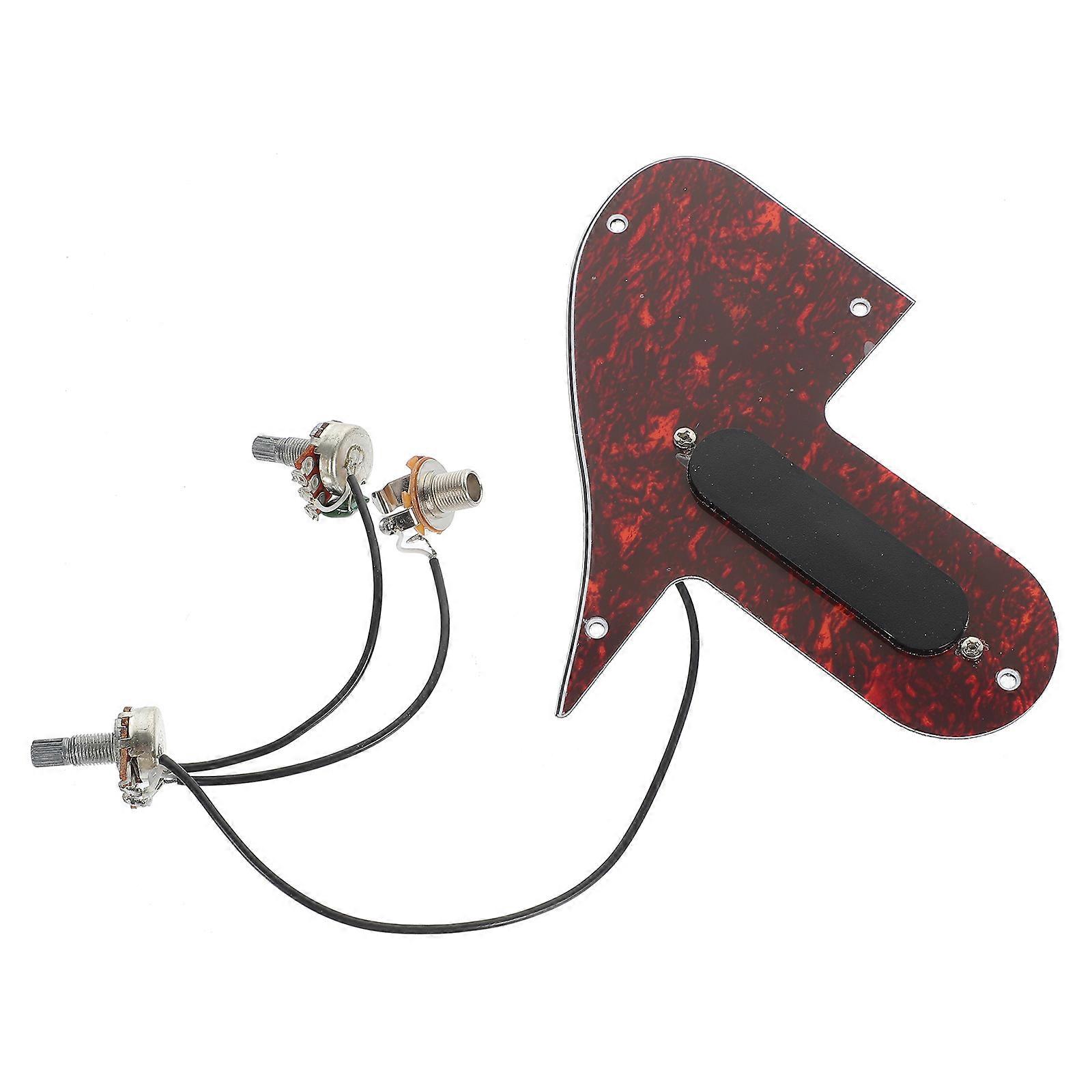 Guitar Loaded Pickguard Set Mandolin Pickguard Assembly Plate Prevent Scratches Protect Guitar Body Red Tortoise 1 Set