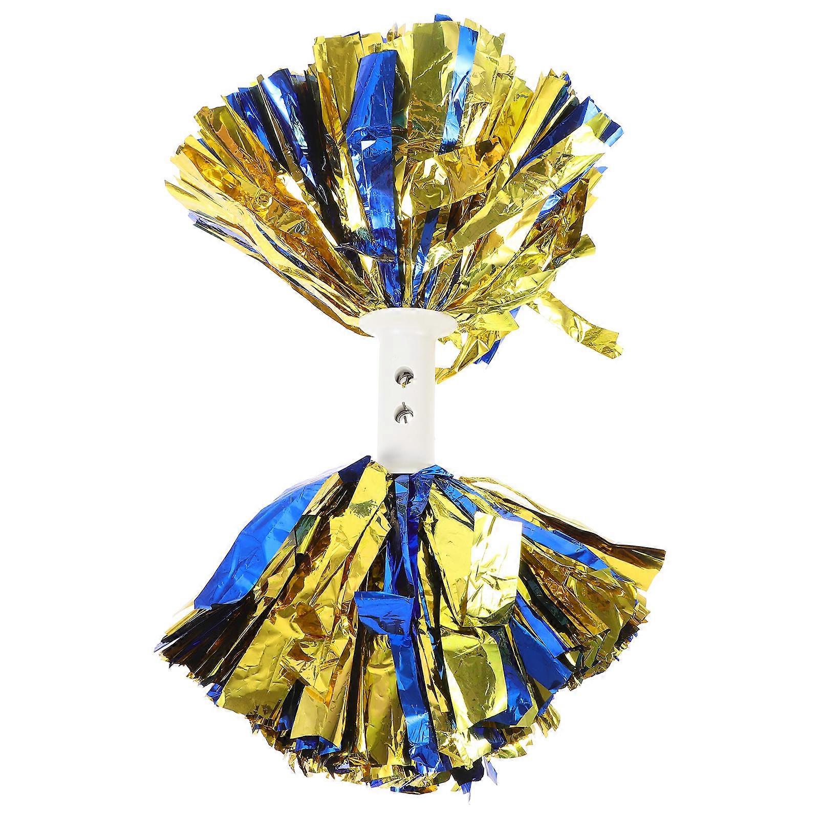 Metallic Pom Poms Cheerleading Prop 5 Inches Cheering Reusability