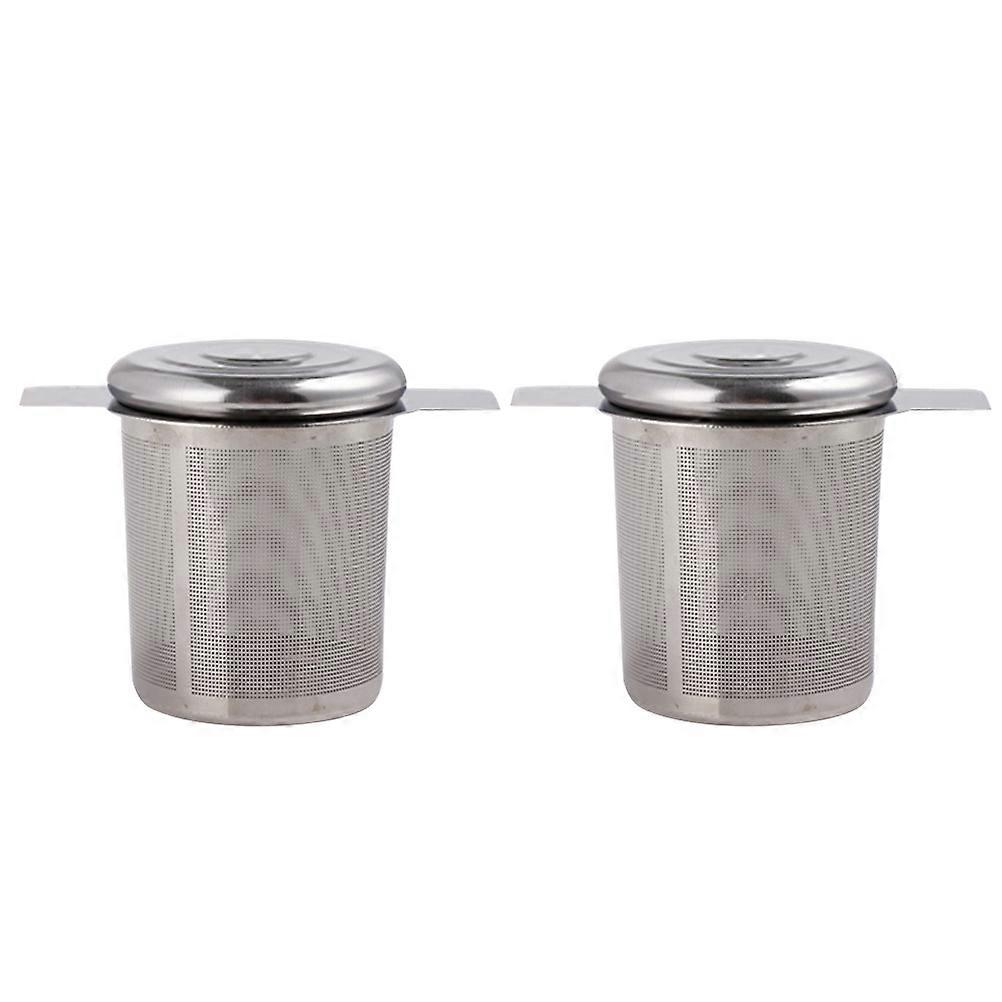Tea Infusers Stainless Steel Tea Filter Storage Holder Silver 2Pack Remove Tea Residue Elevate Tea Tasting Experience