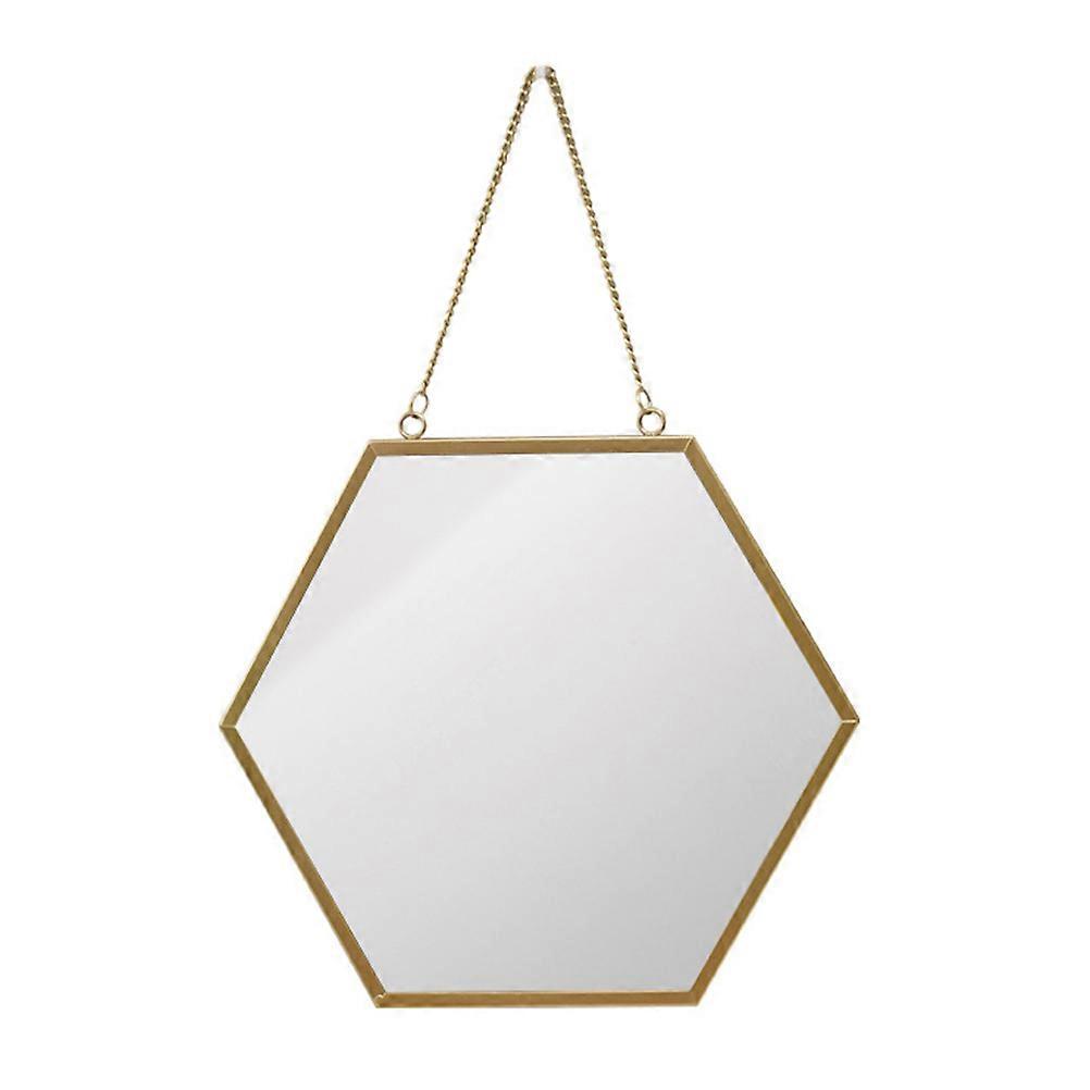 Bathroom Mirror For Wall Decorative Homeowners Hexagonal Shape 16.3X11.2X0.6in 1Pcs