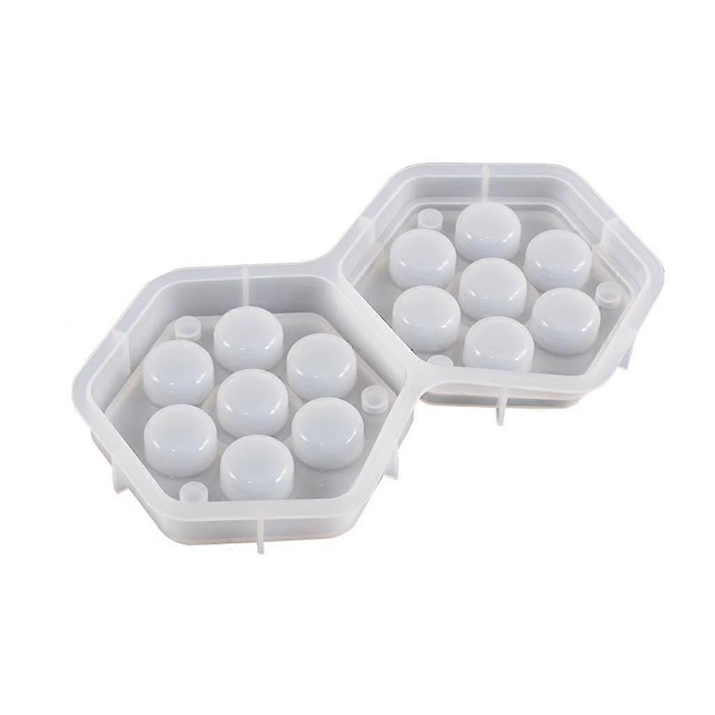 Diy Crystal Drop Glue Hexagonal Organizer Mold Container Resin Silicone Mold