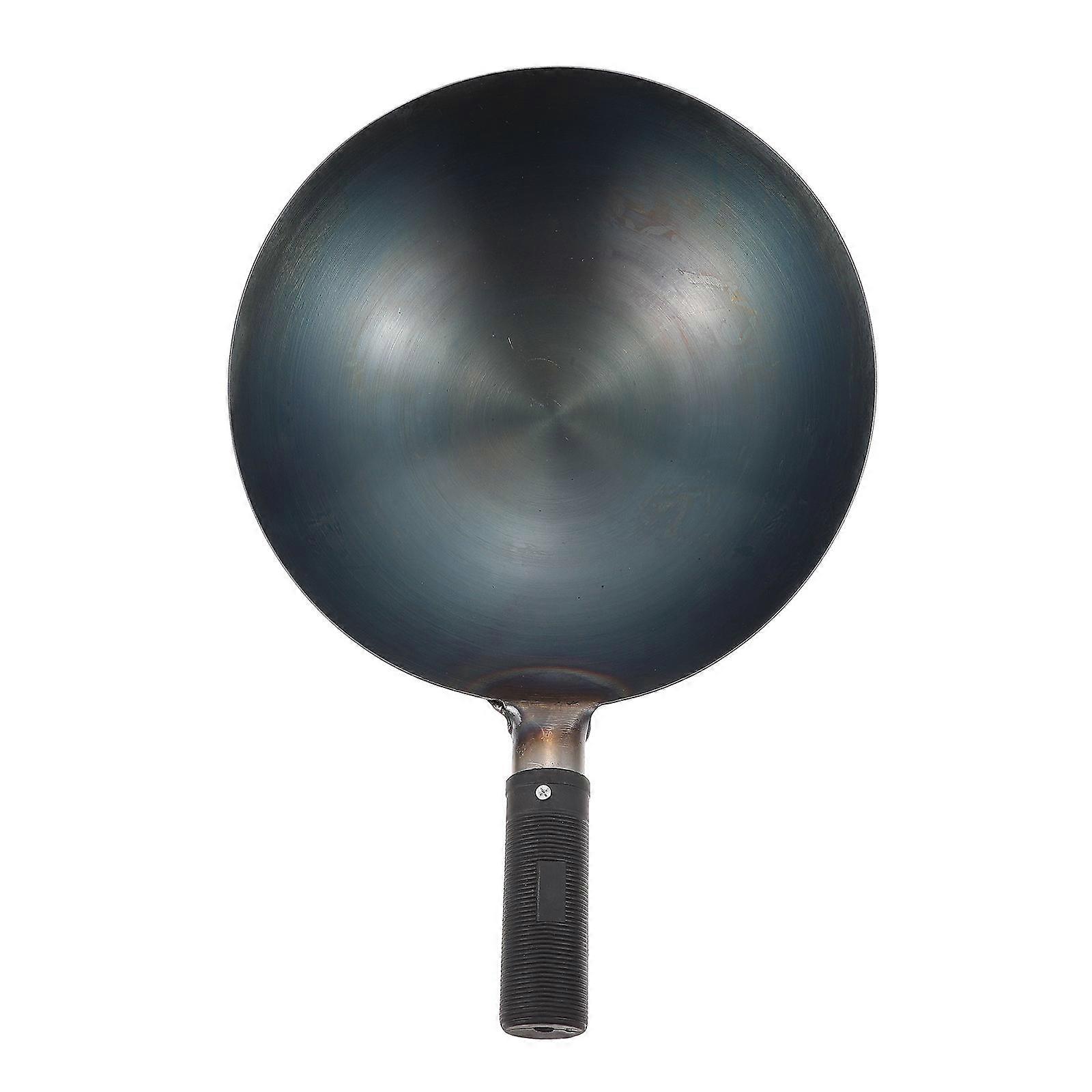 Practical Cooking Wok Frying Pan Restaurant Use Black 18.08X12.58X3.54Inch 1Pack