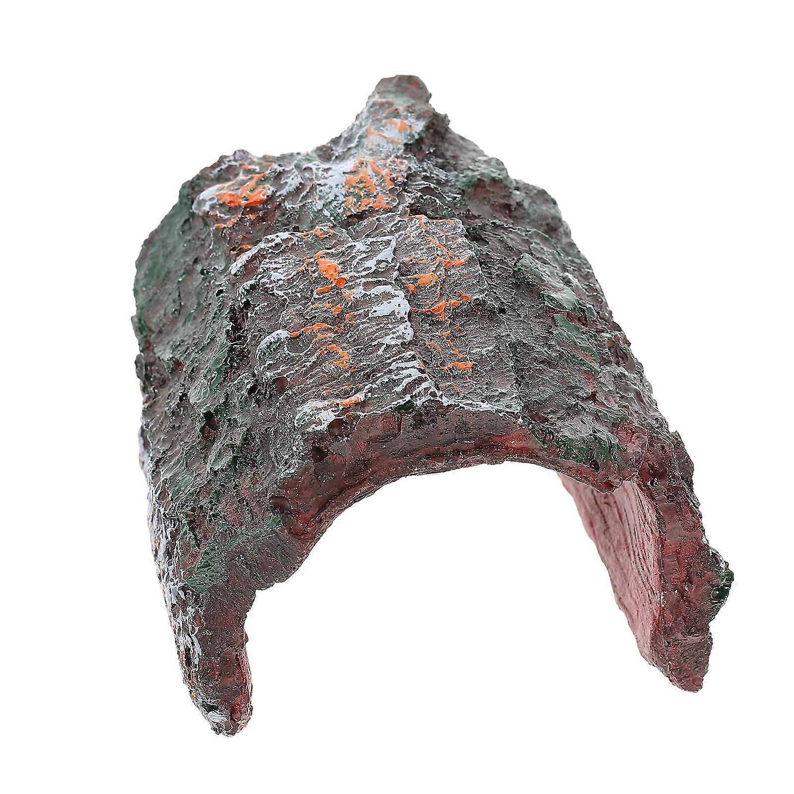 Resin Reptiles Hidden House Creative Reptile Hiding Hut Basking Platform For Pet Enclosure 1Set