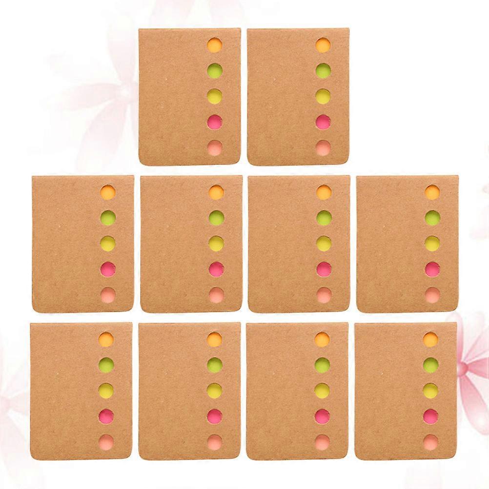 Kraft Paper Memo Pads Memo Recording Office Use 8*6cm 10Pcs