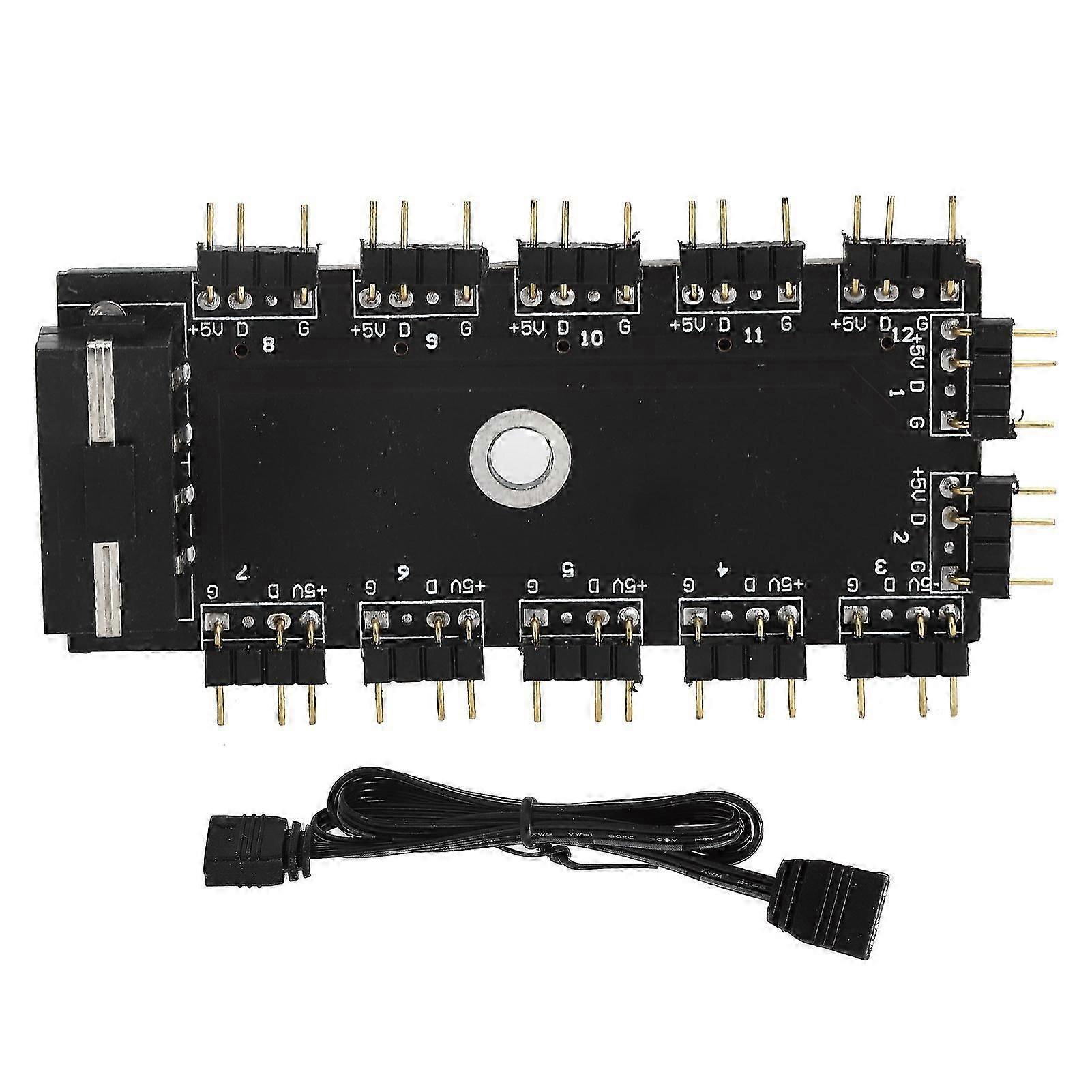 11 Way Splitter Hub 3PIN ARGB Interface Extender RGB LED Control Device Accessories 5VIDE Interface