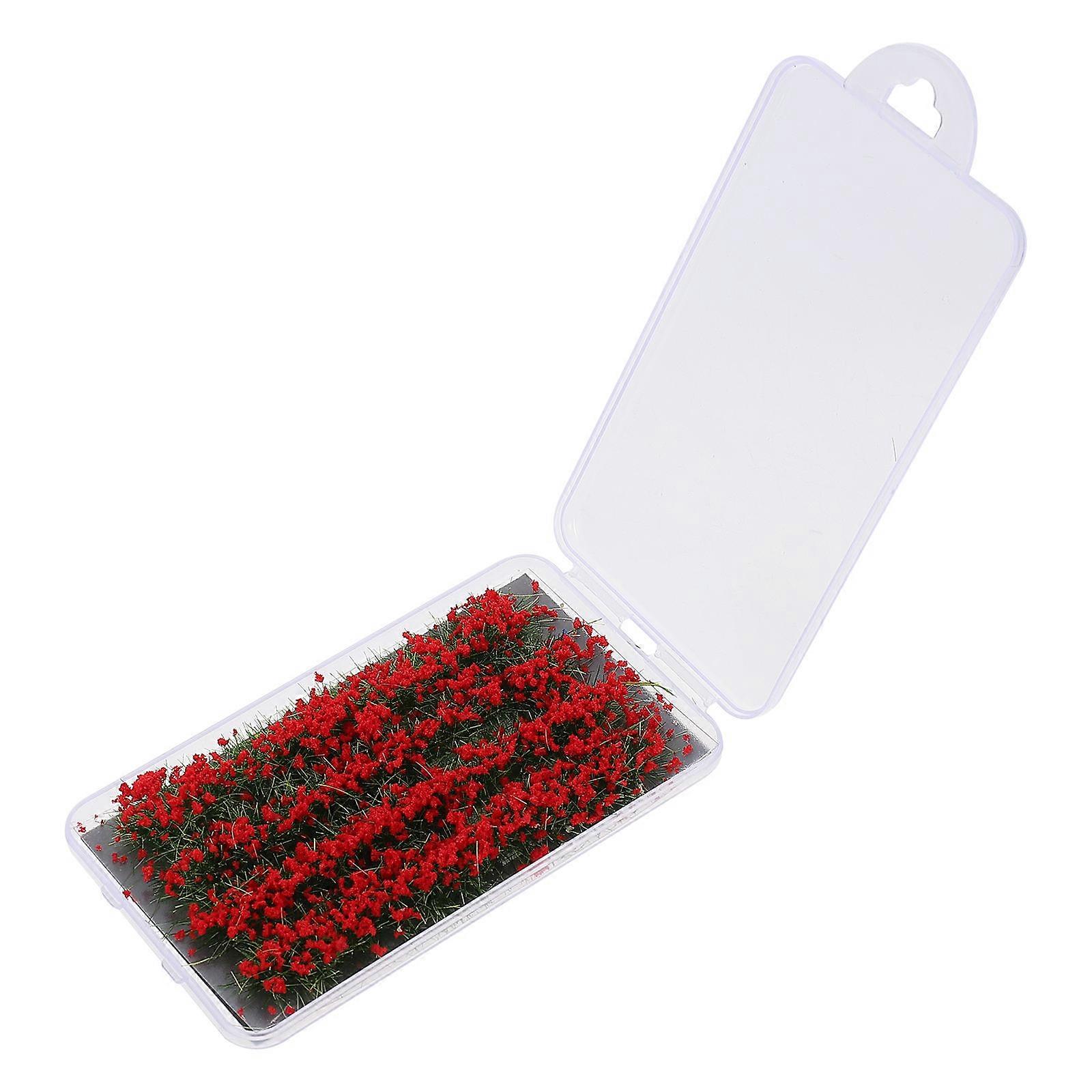 Simulation Flower Cluster Ornament Red 10X6CM Decoration DIY Landscaping Material 1 Set