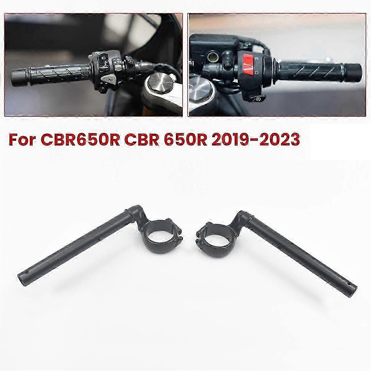 For CBR650R 650R 2019-2023 Motorcycle Black Left Right Handle Bar Clip-on Fork Tube Handlebars