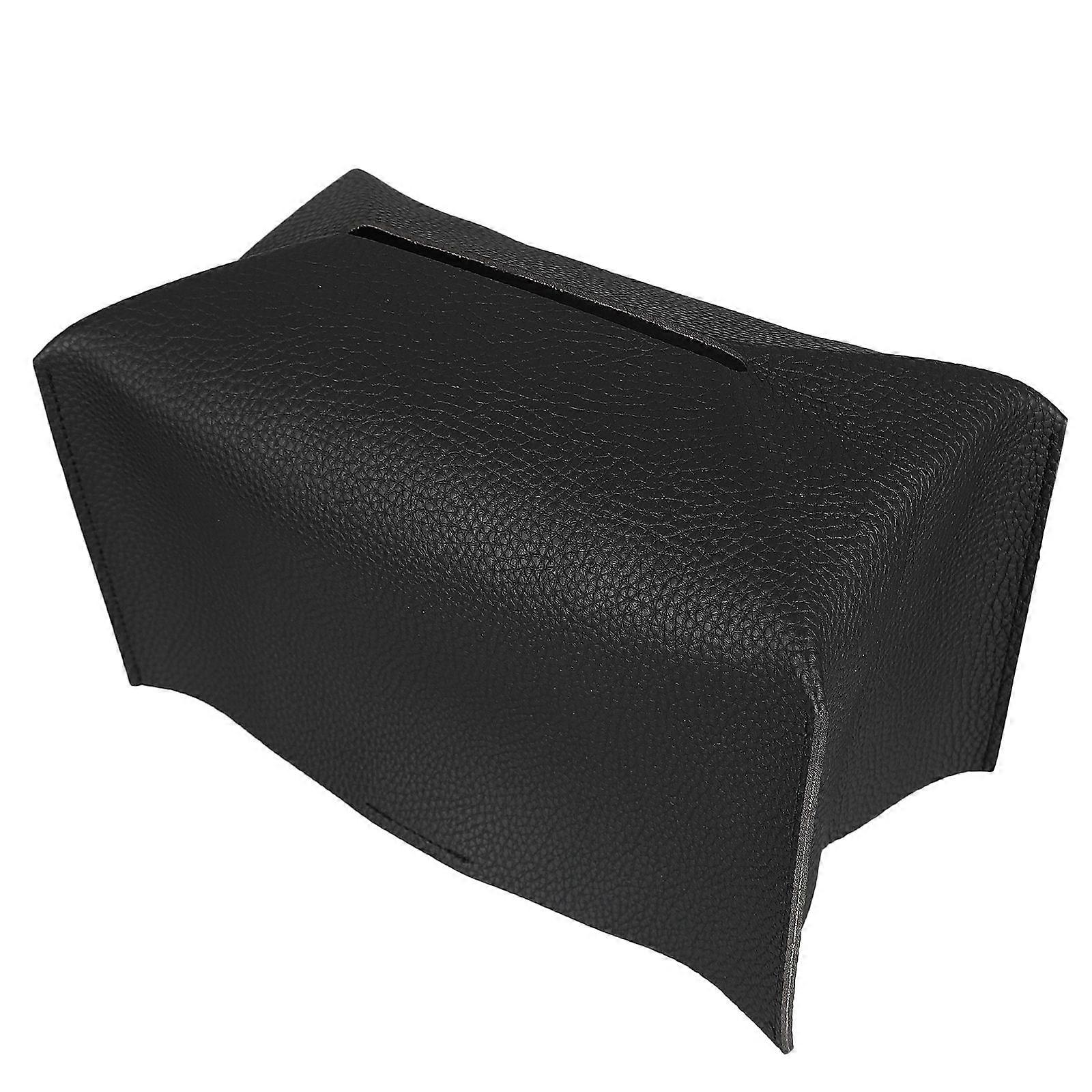 PU Square Tissue Box Elegant Napkin Holder for Home or Office, Compact Design, Easy to Clean, Modern Decor