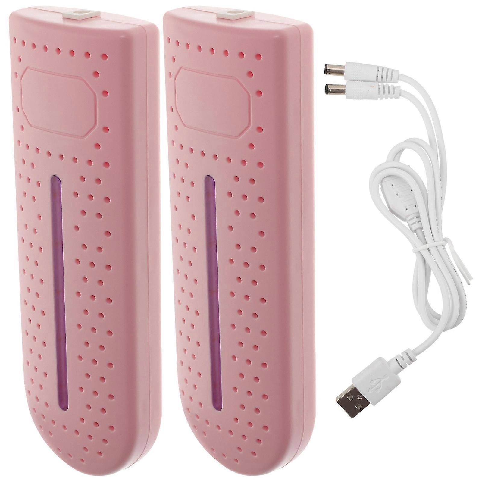 Socks Dryer Multi Function Shoes Dryer Light Design Deodorization Drying Moisture Removal Pink 1 Pair