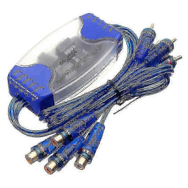 Filtro soppressore di rumore audio RCA a 4 canali, isolatore di loop di terra, stereo per auto, 50 W