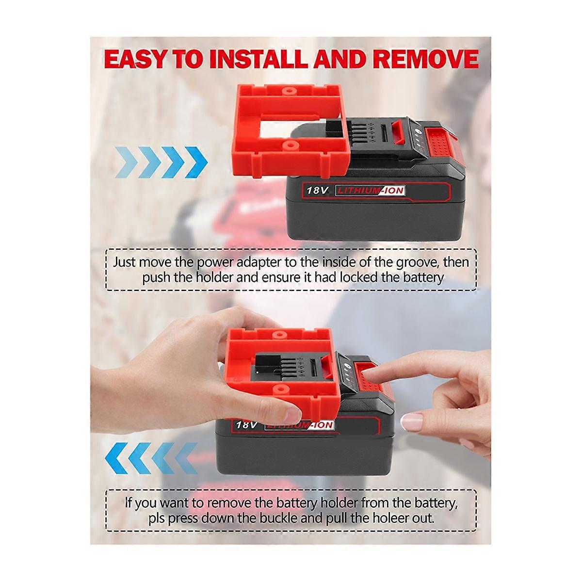 5Pcs Wall Mounted Battery Base Bracket for -Change Battery Holder Storage Fixing Accessories