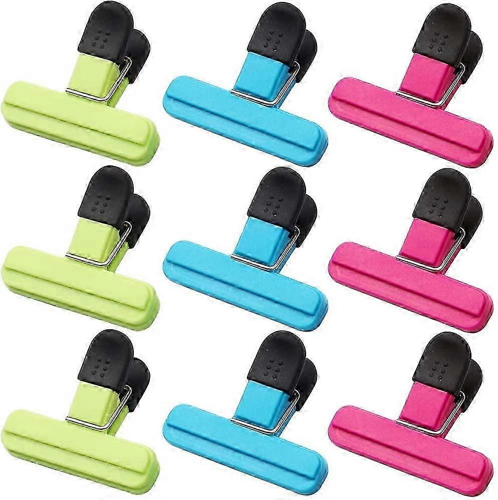 Bag Clips for Food Storage 9pcs 3colours