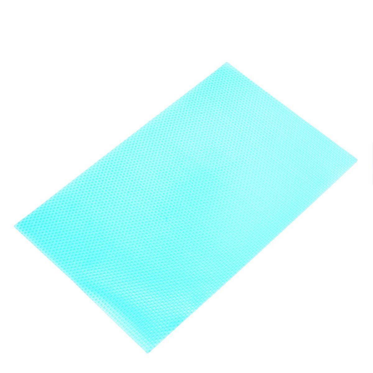 4pcs Refrigerator Pad Antibacterial Antifouling Mildew Moisture Absorption Pad Mat Table (Transparent Blue)