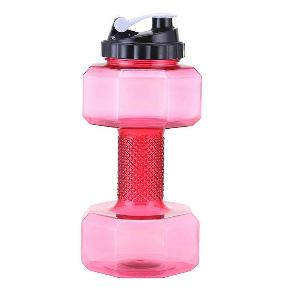 Fitness Dumbbell Water Bottle Dumbbell Shape For Running And Gym Use Red 1Pcs