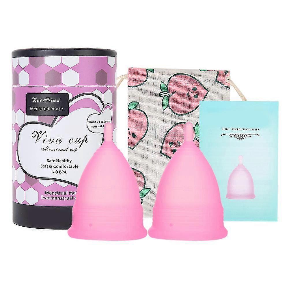 Menstruation Original Authentic Cups Set Wiederverwendbare Silikon-Menstruationstasse mit Beutelboxen