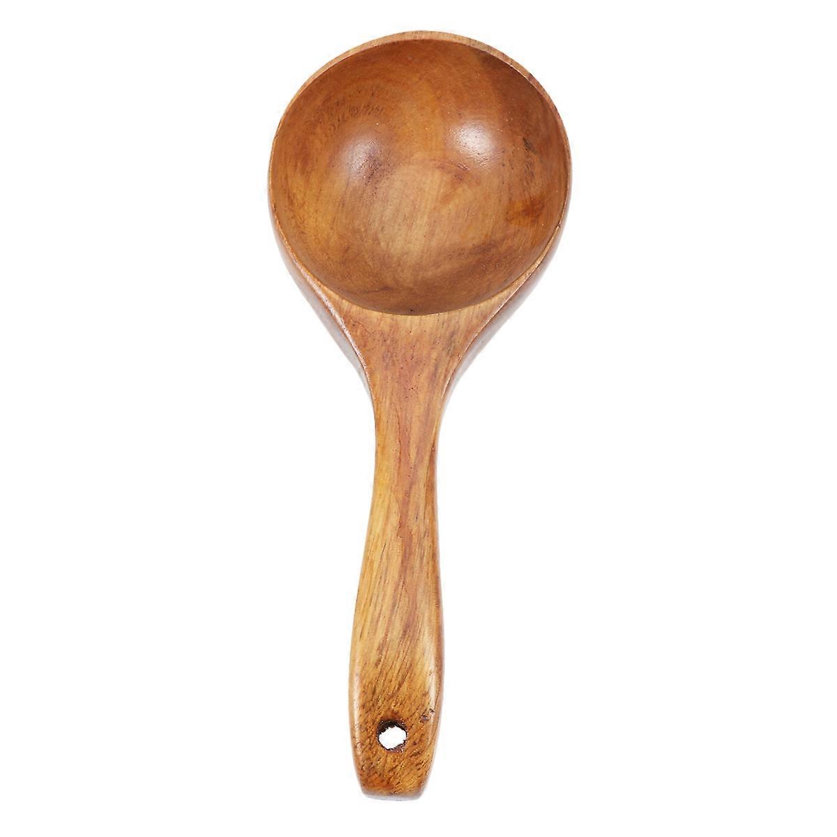 Wooden Water Dipper Round Spoon Multipurpose Tool for Daily Use 1Pack