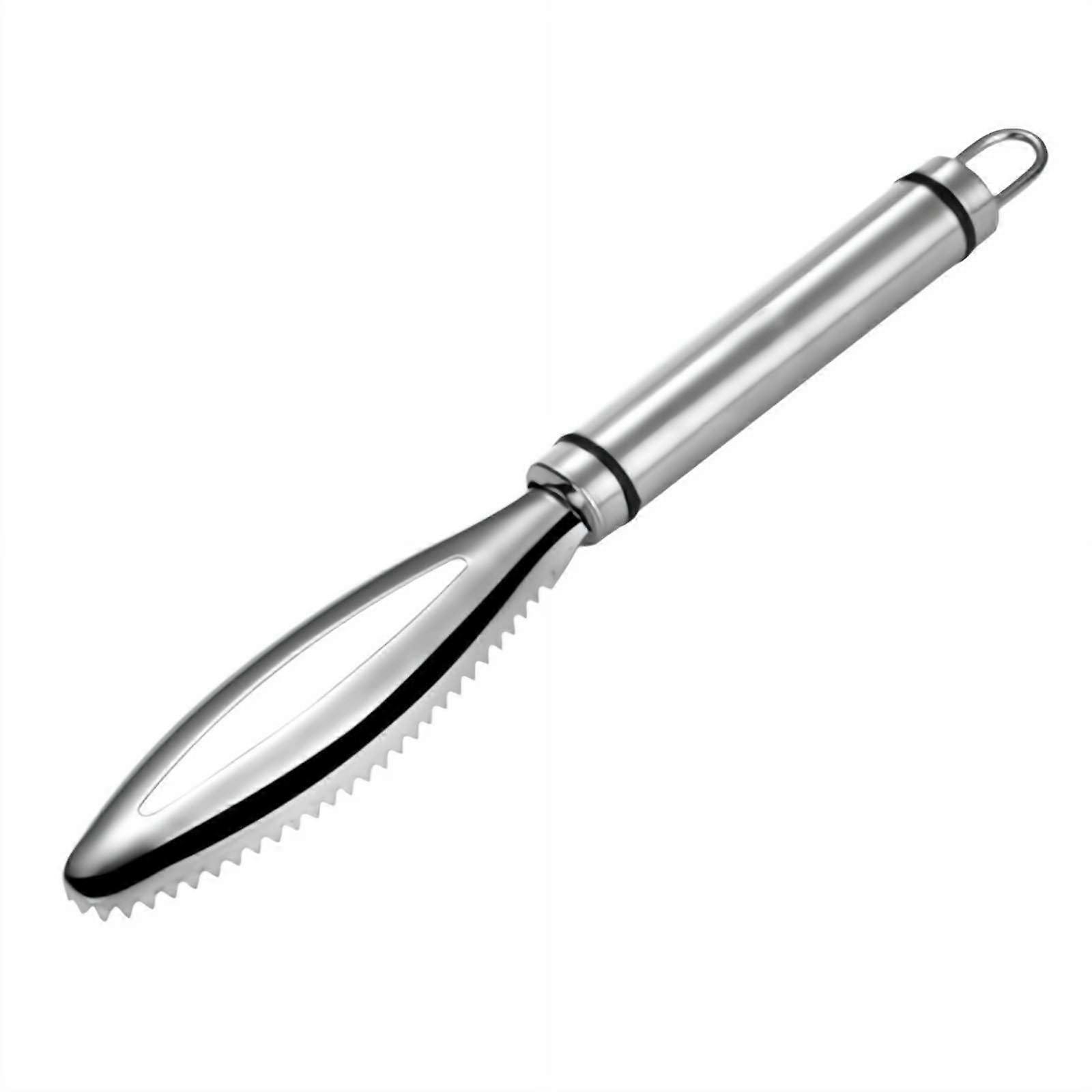 Fish Scale Remover Stainless Steel Scraper Knife with Comfort Handle (1 Piece)