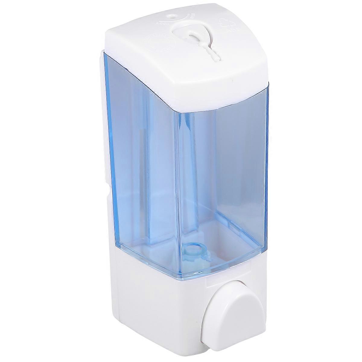 Bathroom Liquid Soap Dispenser Wall Mounted Blue 18.3x7.3x6.5cm 1Set