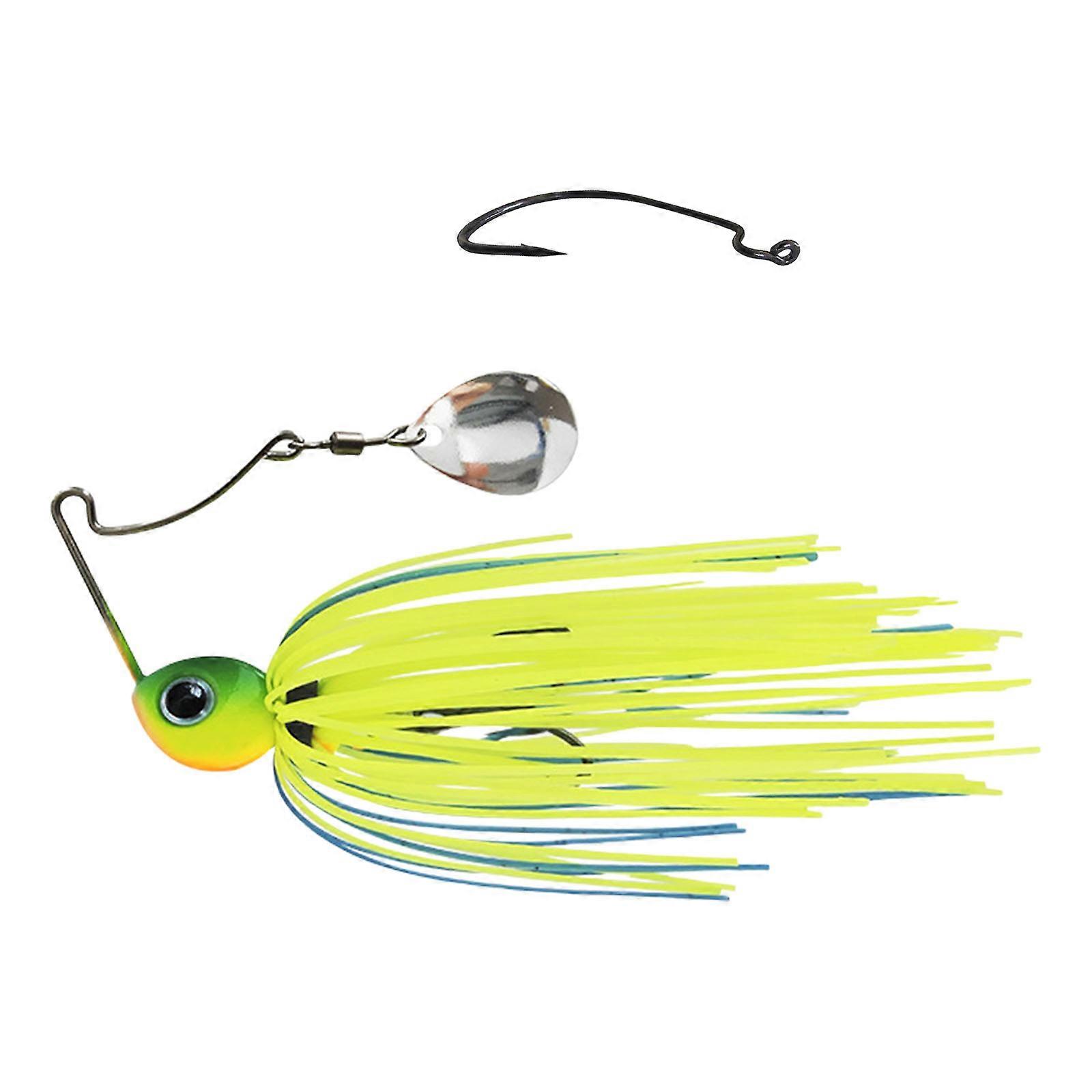 Swim Jig Köder Angelköder Buzzbaits mit Rock & Haken Jig Head Köder Angelzubehör Spinnerbait 6 Tiger Green