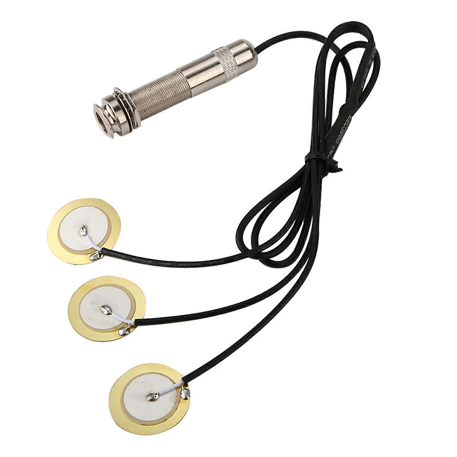 Piezo pickup, easy to use, for guitar, selfadhesive design does not harm the surface of your instrument, sensitivity.