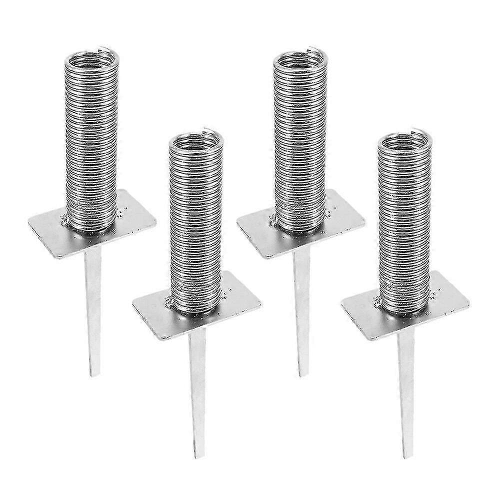 4Pcs Flagpole Base for Soccer Corner Flags Holder Spring Mounted Spike