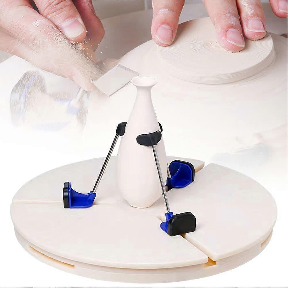 Ceramic Trimming Tools, Turntable Clamp, Adjustable Turntable Clamp for Pottery Machines, Pottery Turntable Sculpting Wheel, for Pottery Lovers