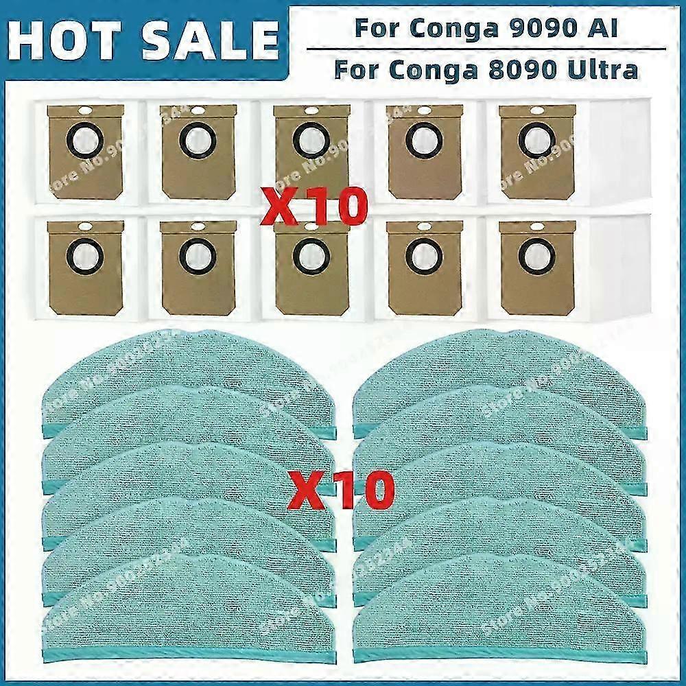 Replacement Accessories for Compatible Mop Cloth and Dust Bag for Certain Brands