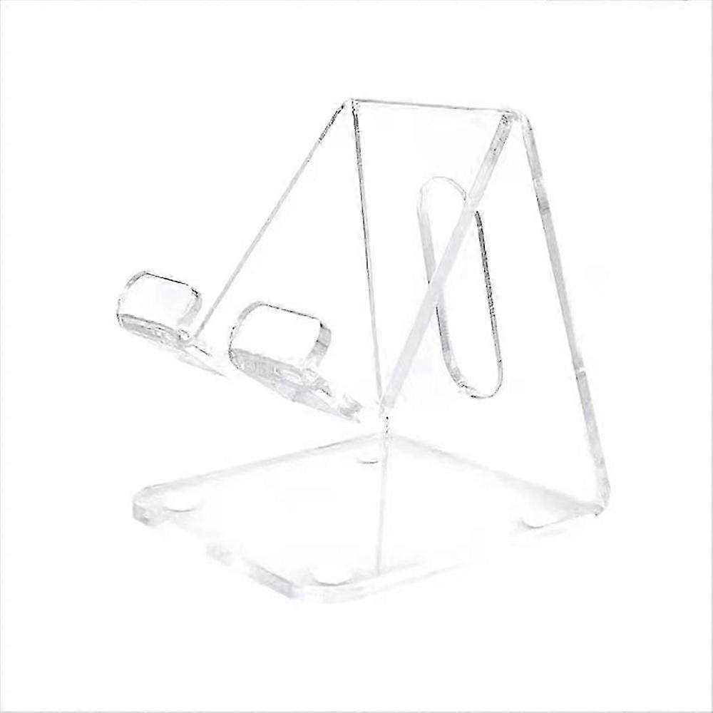 Acrylic Transparent Lazy Mobile Phone Holder with Charging Hole Non-Slip Design Thickened Protective Hooks Phone Holder
